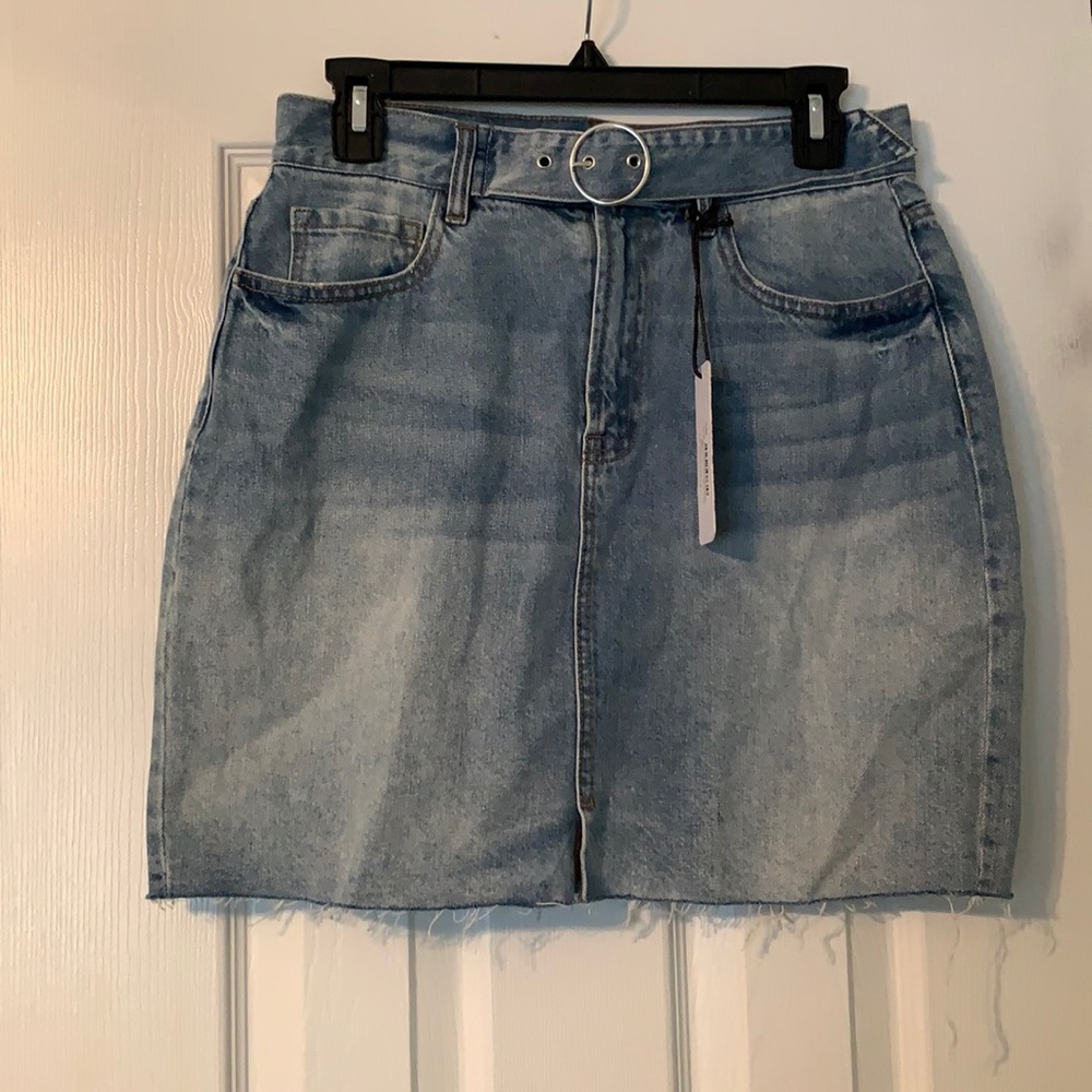 Free Heart Denim Skirt - with Belt